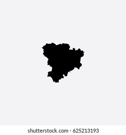 Map of Volgograd - Russia Vector Illustration

