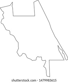 Map of Volusia County in florida state