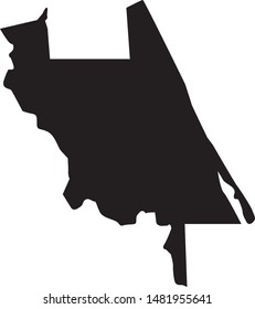 Map of Volusia County in florida state