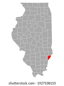 Mapa de Wabash en Illinois en blanco