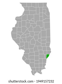 Map of Wabash in Illinois on white