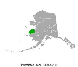 Map Of Wade Hampton In Alaska On White