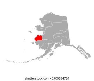 Map Of Wade Hampton In Alaska On White