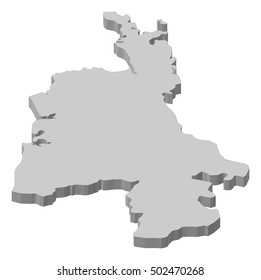 Map - Waikato (New Zealand) - 3D-Illustration