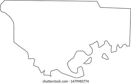 Map of Wakulla county in florida state