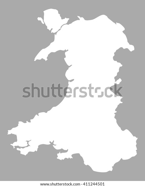 Map Wales Stock Vector (Royalty Free) 411244501 | Shutterstock