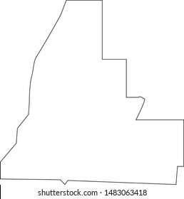Map of walker county in Georgia state in USA