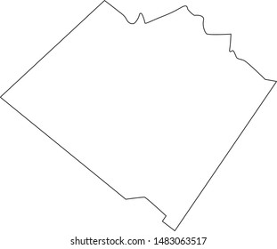 Map of Walton County in Georgia state in USA