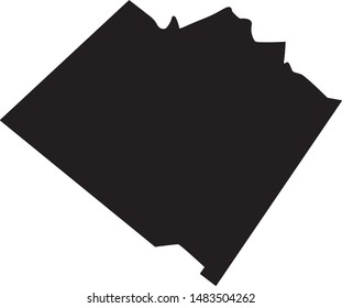 Map of Walton County in georgia state in usa