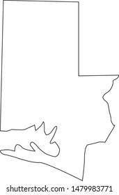 Map of Walton county in state of Florida