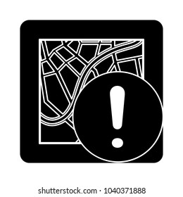 map warning vector symbol