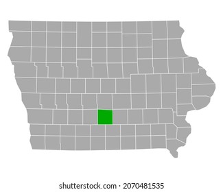 Mapa de Warren en Iowa en blanco