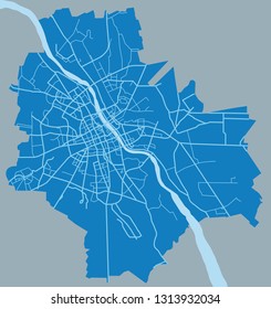 Map of Warsaw