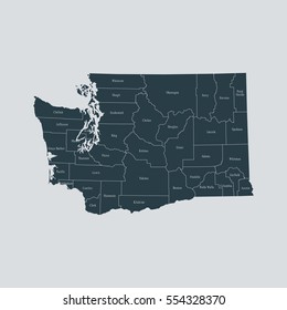 map of Washington