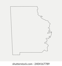 Karte Washington County - Alabama - USA Skizze Silhouette Grafik Element Illustration Template Design
