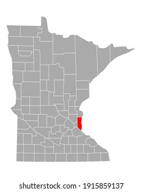 Map of Washington in Minnesota on white
