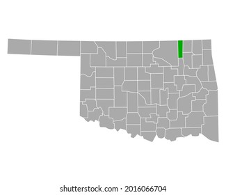 Map of Washington in Oklahoma on white