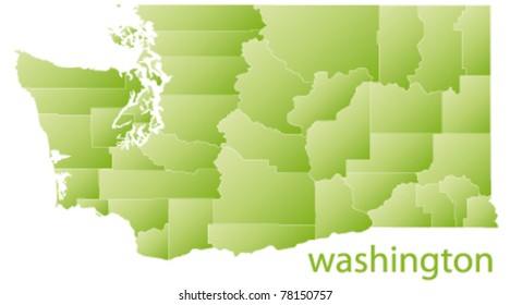 map of washington state, usa