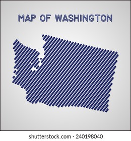 map of Washington. Transparency effects used. 