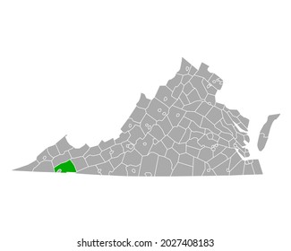 Map of Washington in Virginia on white