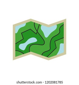 Map. Way. Journey. White background. Vector illustration. EPS 10.