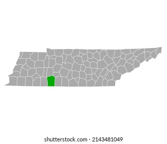 Mapa de Wayne en Tennessee en blanco