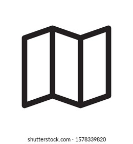 Map Web Icon isolated on white background EPS Vector