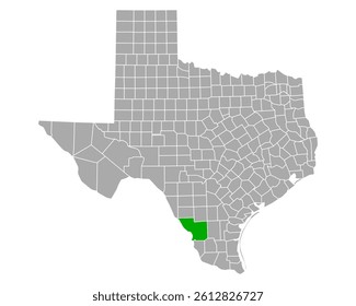Map of Webb in Texas on white