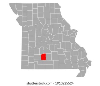 Map of Webster in Missouri on white