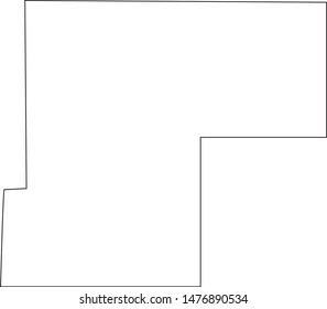 Map of Weld County in the state of Colorado