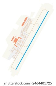 Map of Wenzhou Longwan International Airport (People's Republic of China). IATA-code: WNZ. Airport diagram with runways, taxiways, apron, parking areas and buildings. Map Data from OpenStreetMap.