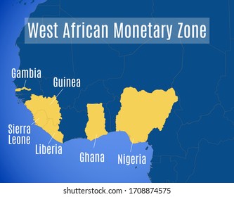 Map of the West African Monetary Zone (WAMZ)