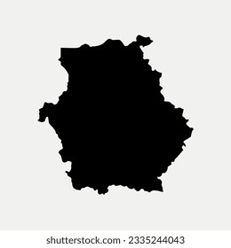 Map of West Macedonia - Greece region outline silhouette graphic element Illustration template design
