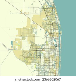 Map of West Palm Beach, Florida, USA
