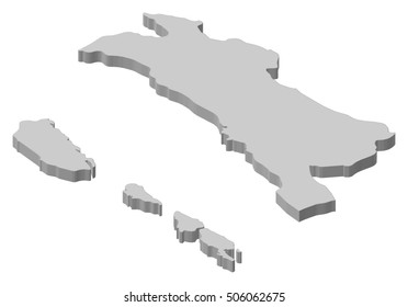Map - West Sumatra (Indonesia) - 3D-Illustration