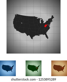 map of West Virginia