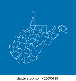 map of West Virginia