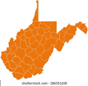 map of West Virginia