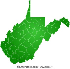 map of West Virginia