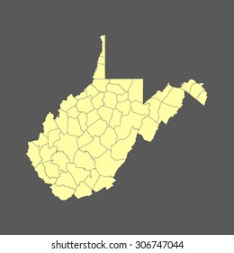 map of West Virginia
