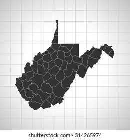 map of West Virginia
