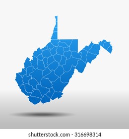 map of West Virginia