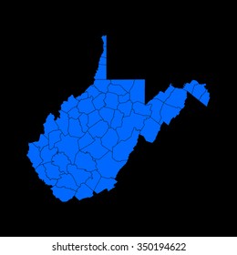 map of West Virginia