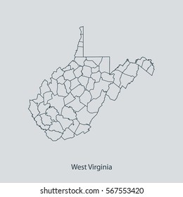 map of West Virginia
