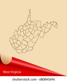 map of West Virginia