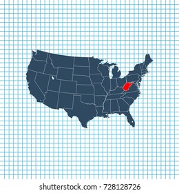 map of West Virginia