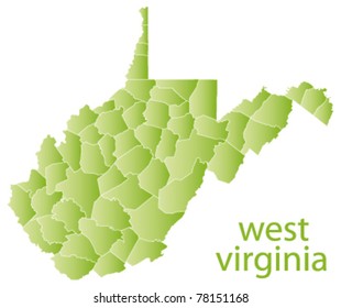 map of west virginia state, usa