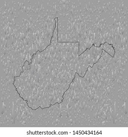 map of west virginia . vector illustration