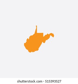 Map of West Virginia Vector Illustration