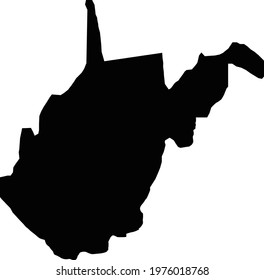Map of West Virginia,federal state of United States of America